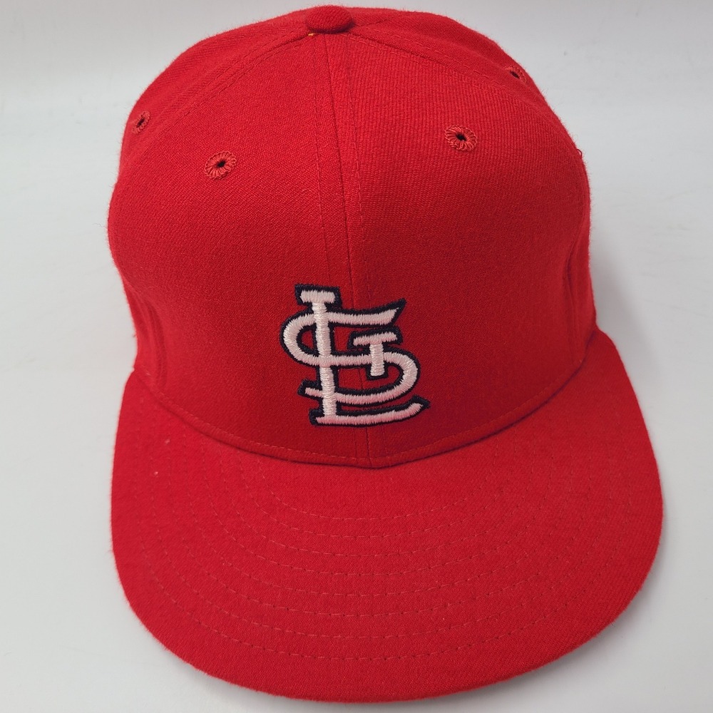Vintage St Louis Cardinals Hat Fitted (Seems 7 3/8) New Era Pro Model MLB Wool